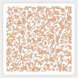 Botanical-Pattern, set, Orange, 2, botanic, nature, botanical, floral, flowers, floral-pattern, leaves, plants, minimalist, garden, jungle, leaf, exotic, tropical, flower, boho, cacti, succulent, digital, graphic-design, pattern, Sticker